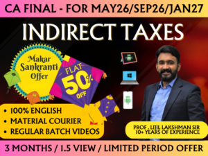 CA FINAL INDIRECT TAX LAWS REGULAR || CC824