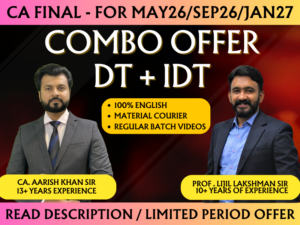 CA FINAL DT + IDT COMBO || CC820