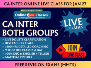 CA INTER REGULAR LIVE CLASSES BOTH GROUPS || CC601