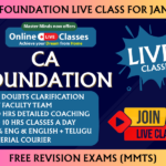 CA FOUNDATION LIVE CLASSES || REGULAR || CC501
