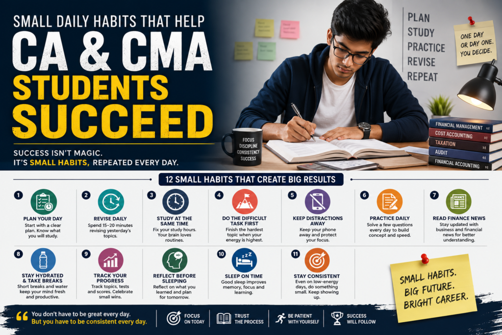 daily habits ca cma students