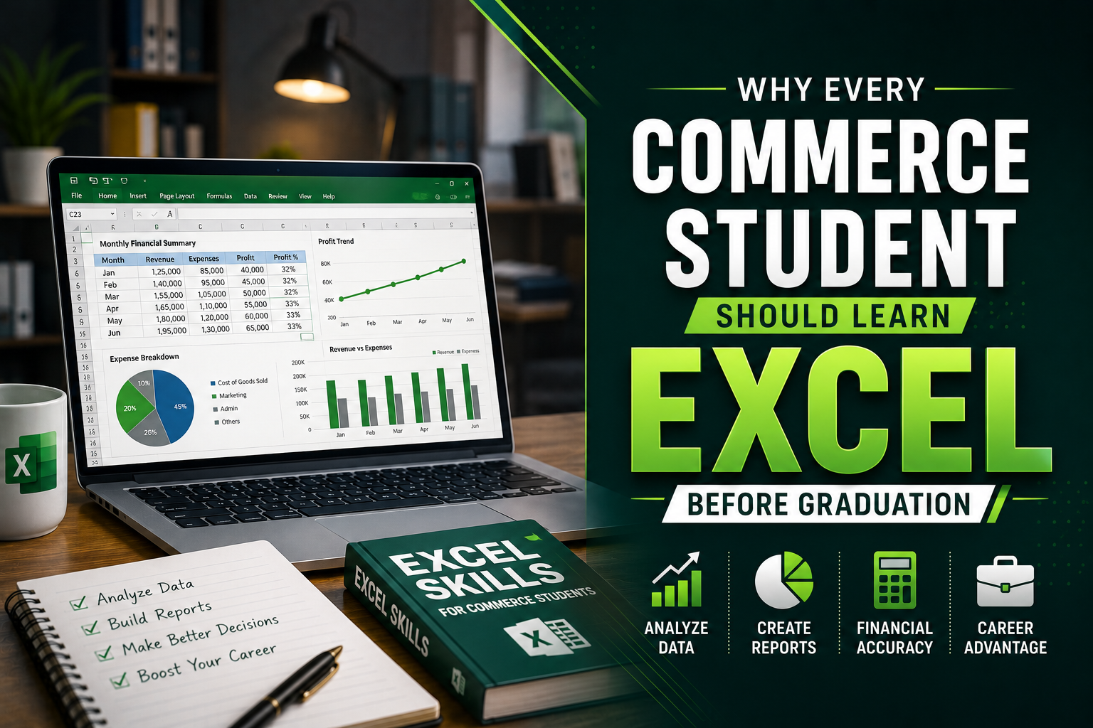 excel skills for commerce students