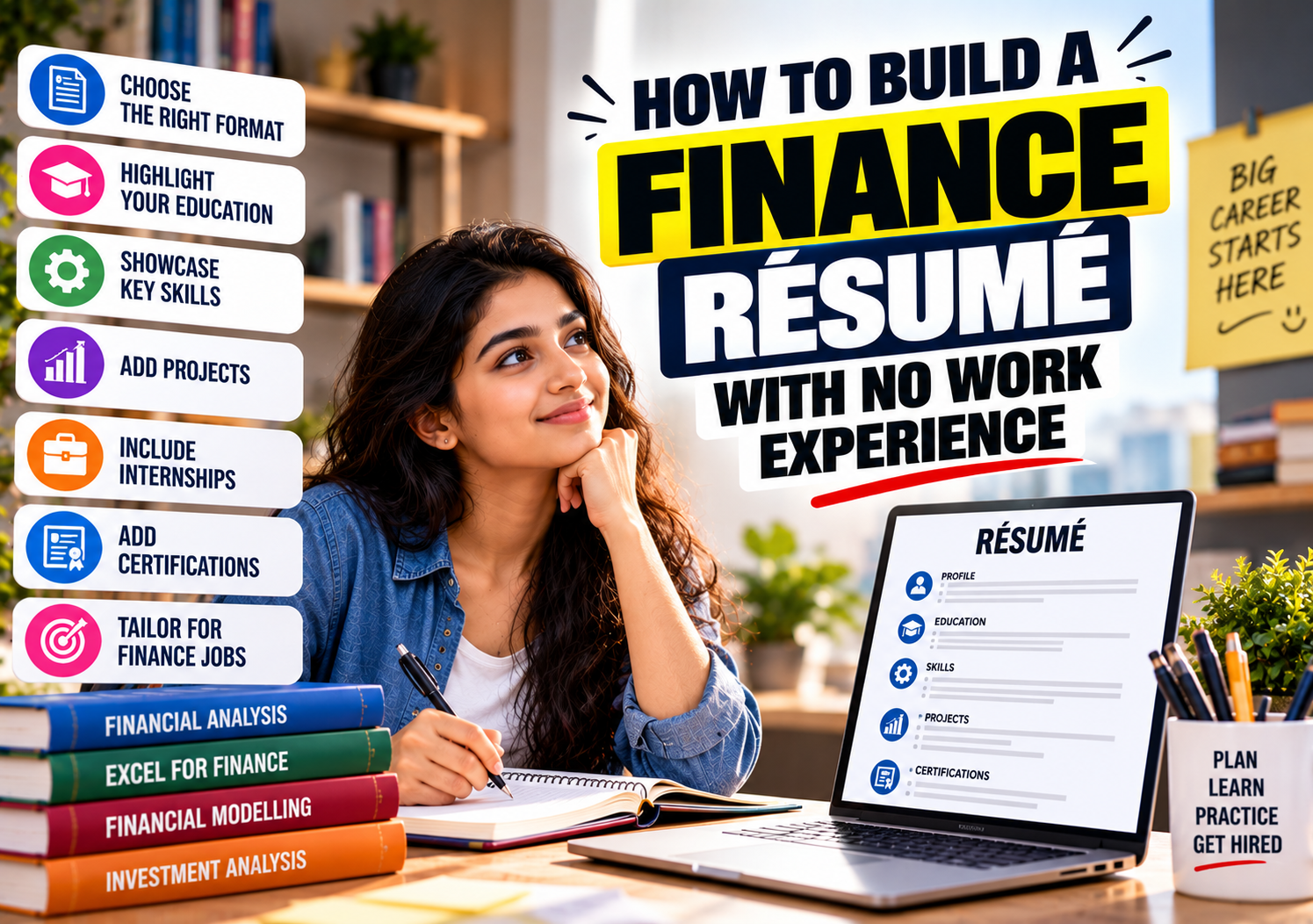Learn how to build a finance resume for freshers